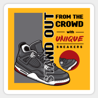 AJ 4 Retro Bred Shoes Art Sticker